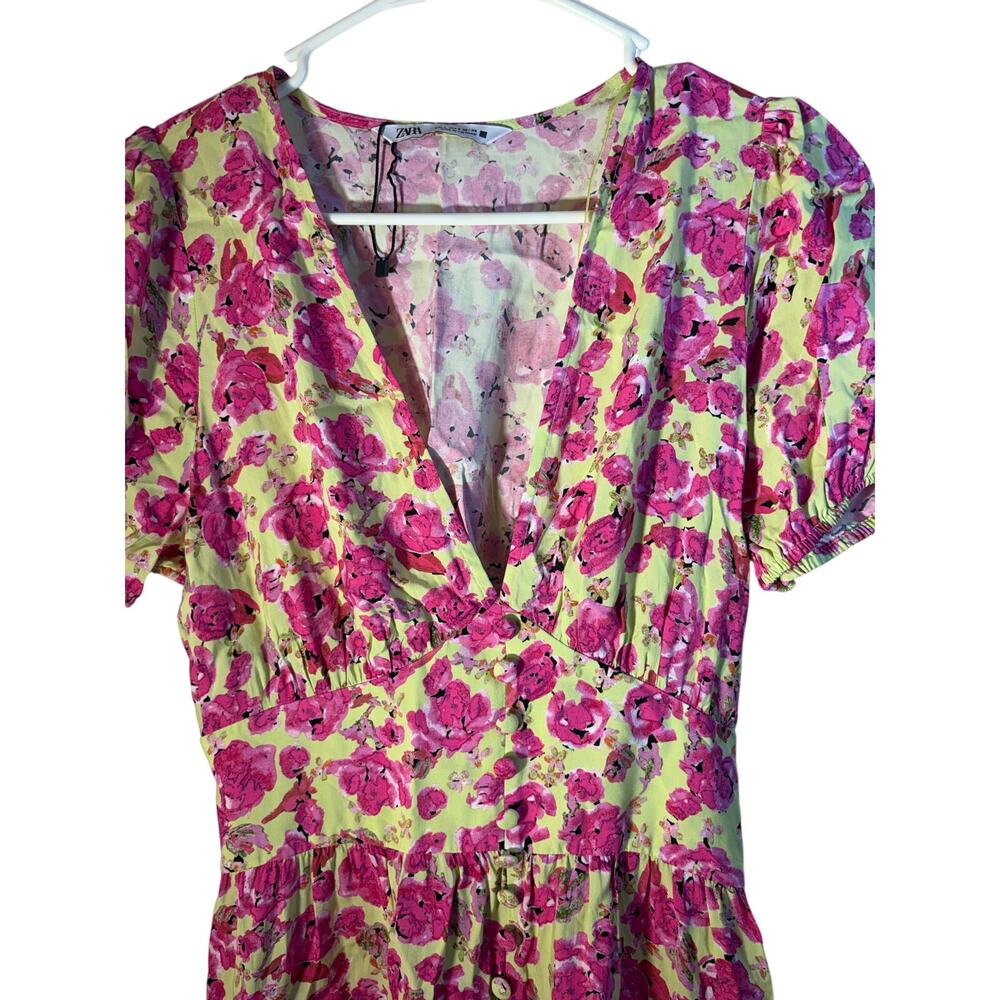 Zara floral print midi dress size S - Picture 5 of 11